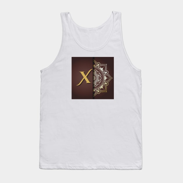 X – Mandala Monogram Tank Top by Mazzlo Shop